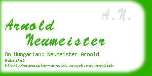 arnold neumeister business card